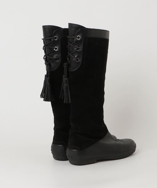 【新品】TOD'S（トッズ）レディース レザー ロングブーツ ブラック #37 TOD'S（トッズ） ロングブーツ 37.5 ブラック レディース : ZOZOTOWN