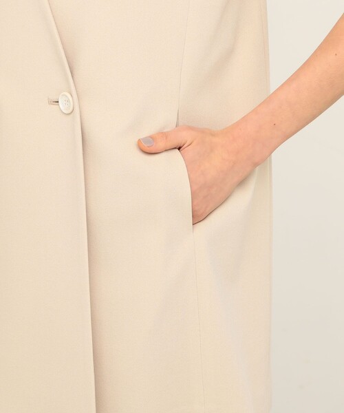 美品 ボールジィ ニットジョーゼットロングジレ 2021SS