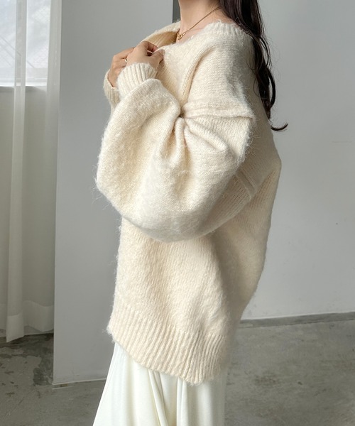 「Louere」 ニットカーディガン MEDIUM ブラウン レディース_画像5