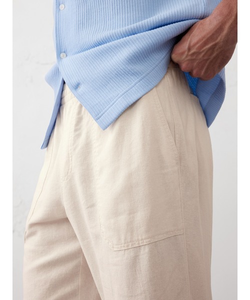 パンツ BANANA REPUBLIC FACTORY STORE　　リネンブレンド プルオンパンツ メンズ
