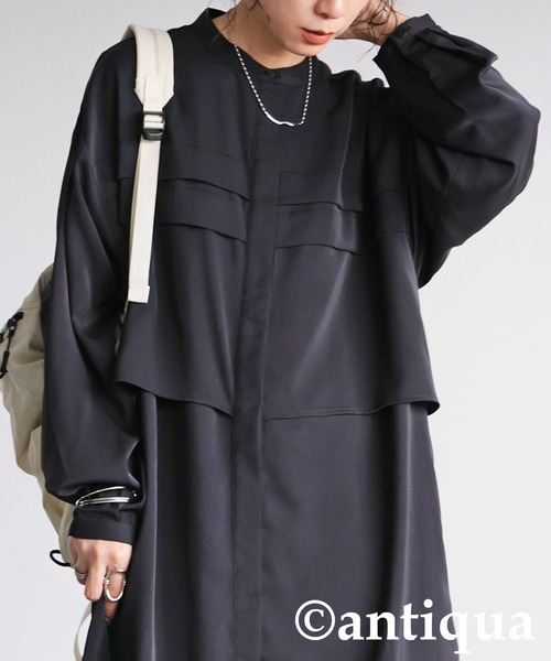 ドレス レイヤード風 ワンピース　ブラック antiqua ワンピース レイヤード風ワンピース : ZOZOTOWN Yahoo