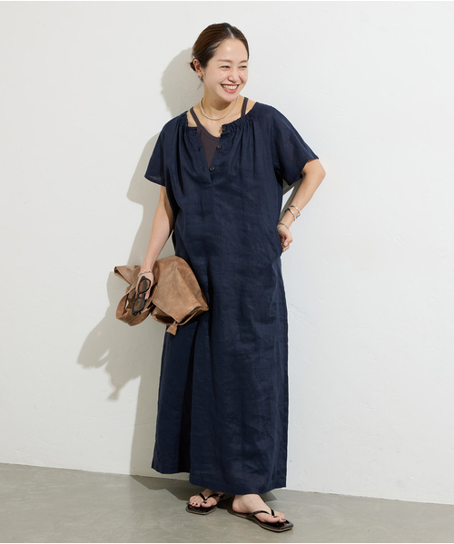 ジャーナルスタンダード✳︎リネンワンピース リネン ワンピース（JOURNAL STANDARD）（サイズ（S/M/L）：S