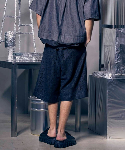 MAISON SPECIAL パンツ 「UNISEX」Crochet Like Mesh Prime-Wide