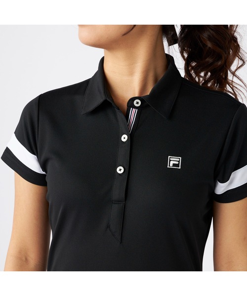 新品　FILA GOLF フィラゴルフ　ロゴライン入り　ワンピース　ブラック　M FILA GOLF ワンピース 「FILA GOLF/フィラゴルフ」レディース