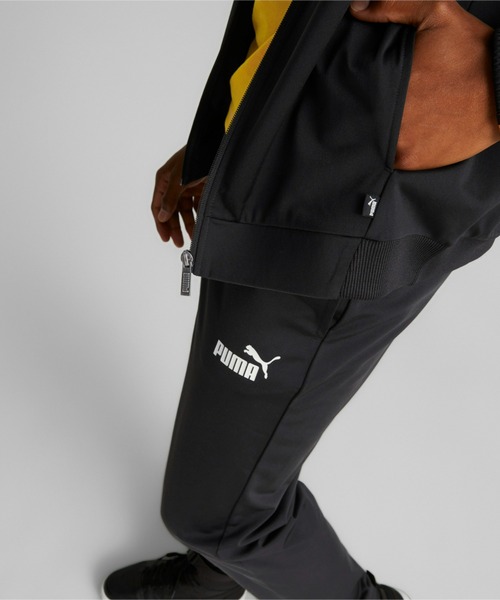 PUMA ブラック セットアップ プーマ PUMA メンズ ジャージ上下セット フーデッド ポリ スーツ