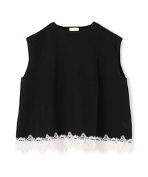Ballsey ニット セーター レーステープコンビ タックプルオーバー