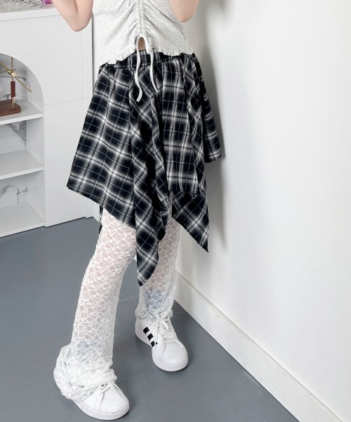 Sola❤︎ チェスティ　アシンメトリーチェックスカート スカート アシンメトリー チェックスカート : ZOZOTOWN Yahoo!店