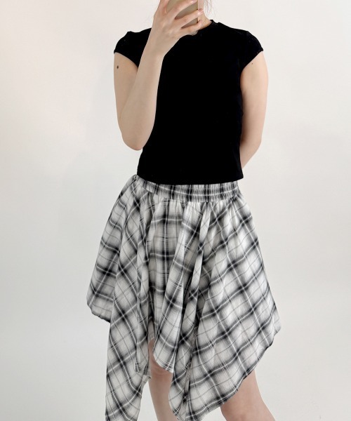 スカート アシンメトリー チェックスカート : ZOZOTOWN Yahoo!店
