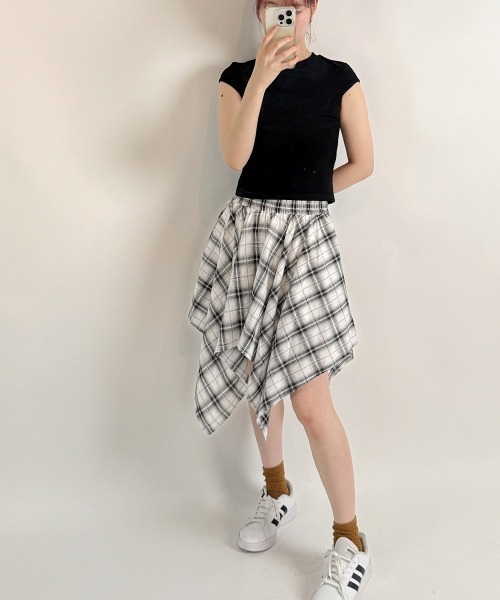 スカート アシンメトリー チェックスカート : ZOZOTOWN Yahoo!店