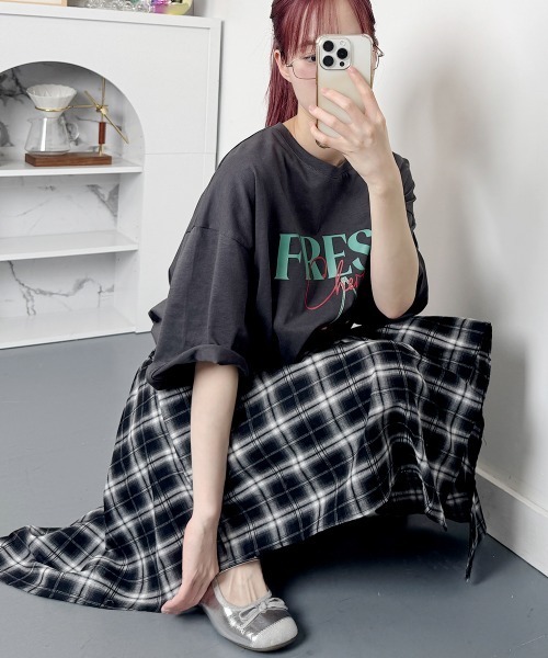 Sola❤︎ チェスティ　アシンメトリーチェックスカート スカート アシンメトリー チェックスカート : ZOZOTOWN Yahoo!店