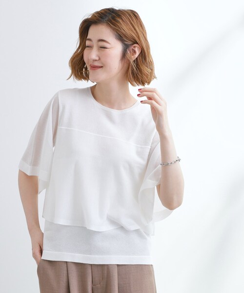 Flosa レディースニット フリーサイズ 新品未使用 index ニット セーター 「6color/XS-LLsize」リボン取り外し2WAY