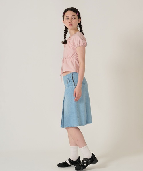 ブラウス シャツ 刺繍入り ウエストリボンブラウス TINA：JOJUN レディース TINA：JOJUN ブラウス シャツ 刺繍入り ウエストリボンブラウス