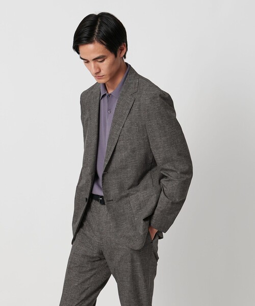 【ほぼ未使用】BY UNITED ARROWS 2ボタンジャケット ダークグレー UNITED ARROWS ジャケット テーラードジャケット COOL DOTS