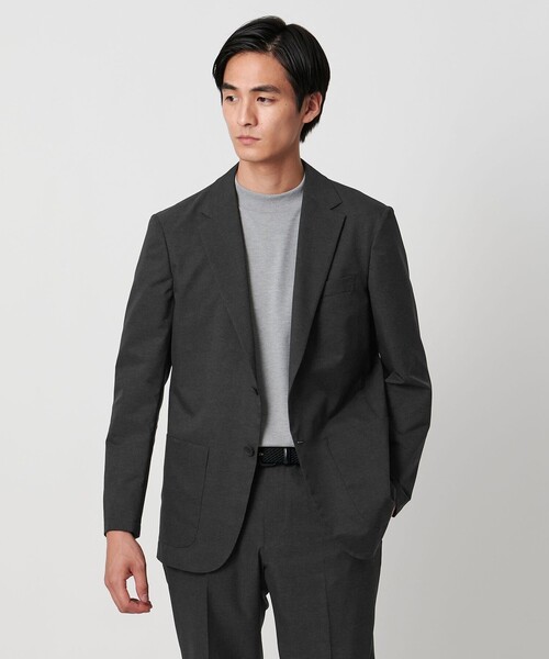 UNITED ARROWS 黒 ケープスタイルジャケット ID UNITED ARROWS＞ テクスチャー 2B ジャケット/セットアップ