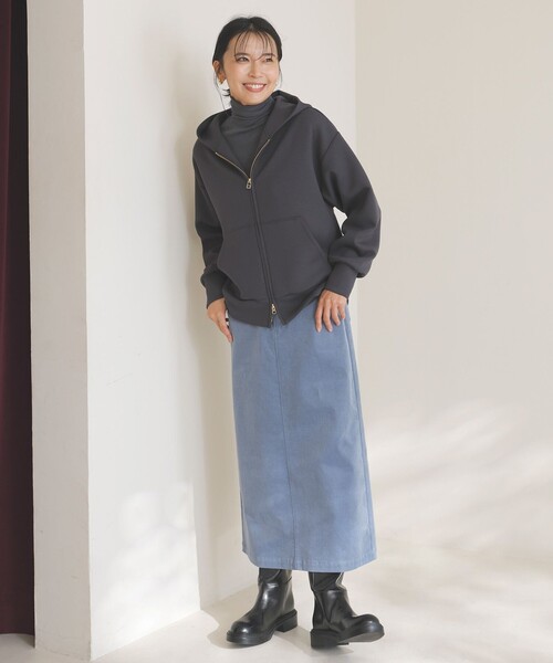 「UNFILO」 ジップアップパーカー MEDIUM ベージュ レディース_画像4