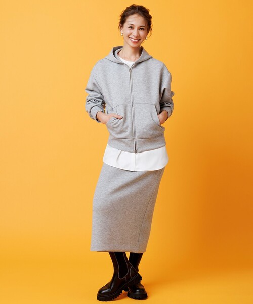 「UNFILO」 ジップアップパーカー MEDIUM ベージュ レディース_画像5
