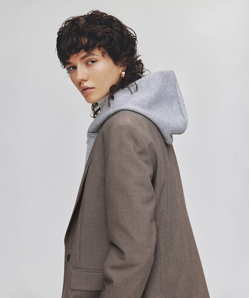 「UNFILO」 ジップアップパーカー MEDIUM ベージュ レディース_画像6
