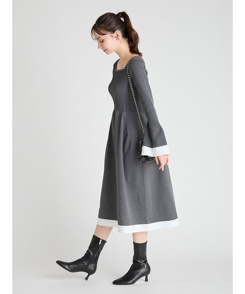 CELFORD ワンピース ベルスリーブホールガーメントニット