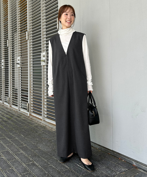 SLOBE IENA（スローブイエナ） ワンピース 「WEB限定/追加」TR Vネック