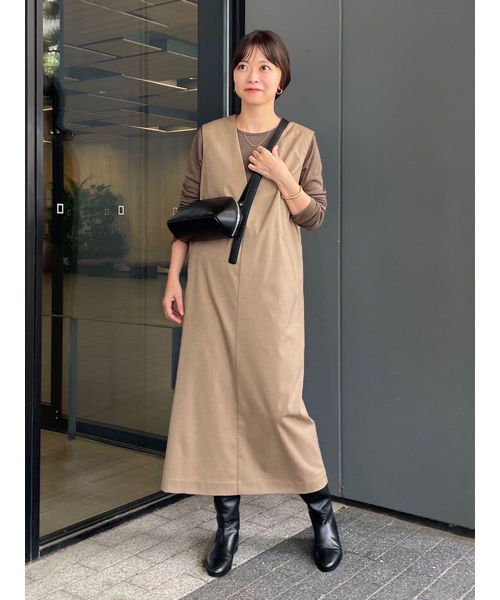 SLOBE IENA（スローブイエナ） ワンピース 「WEB限定/追加」TR Vネック