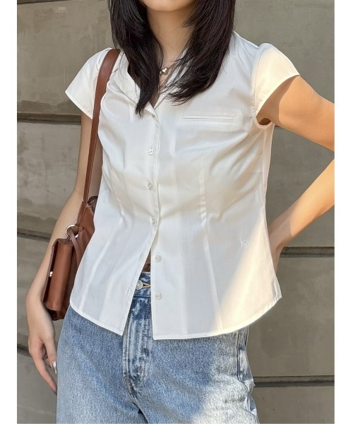 MOUSSY（マウジー） ブラウス シャツ MICRO SLEEVE SHIRT ブラウス 