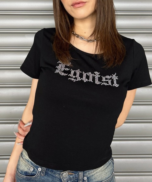 EGOIST エゴイスト　黒ロゴTシャツ EGOIST（エゴイスト） tシャツ EGOISTロゴTシャツ レディース
