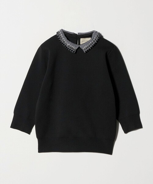 ユナイテッドアローズ　ニット　ビジュー　黒 UNITED ARROWS（ユナイテッドアローズ） ニット セーター フリル