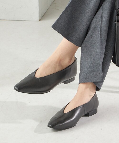 SHIPS（シップス） パンプス Vカット フラット パンプス : ZOZOTOWN