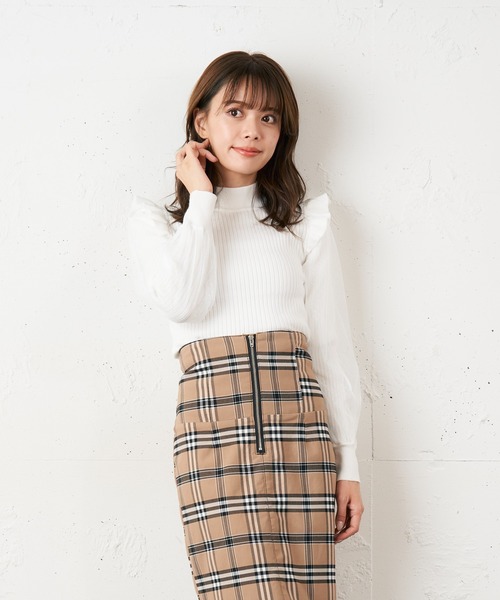 「MIIA」 長袖ニット FREE ベージュ レディース_画像2