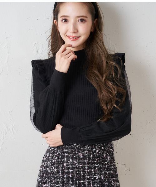 「MIIA」 長袖ニット FREE ベージュ レディース_画像3