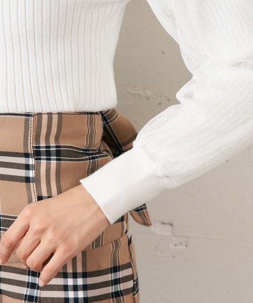 「MIIA」 長袖ニット FREE ベージュ レディース_画像4