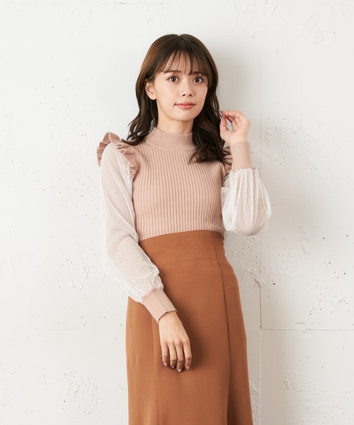 「MIIA」 長袖ニット FREE ベージュ レディース_画像5