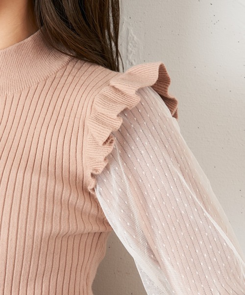 「MIIA」 長袖ニット FREE ベージュ レディース_画像6