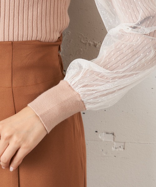 「MIIA」 長袖ニット FREE ベージュ レディース_画像7