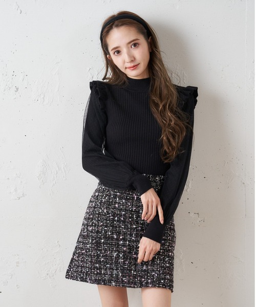 「MIIA」 長袖ニット FREE ベージュ レディース_画像9