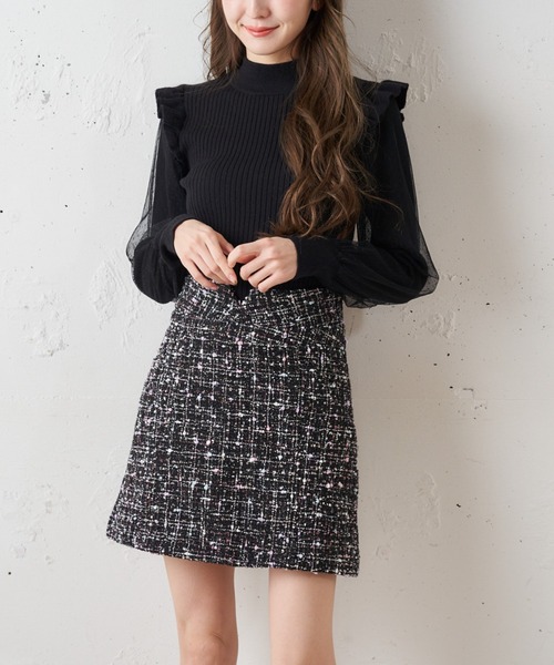 「MIIA」 長袖ニット FREE ベージュ レディース_画像10