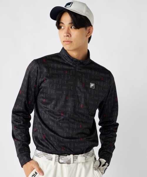 FILA GOLF シャツ 「FILA GOLF/フィラゴルフ」ハーフジップ裏起毛長袖