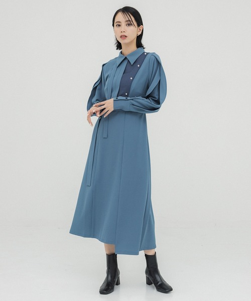 UNITED TOKYO / ワンピース/FREE/ポリエステル/BRW/無地/141511009 UNITED TOKYO（ユナイテッドトウキョウ） シャツワンピース FREE