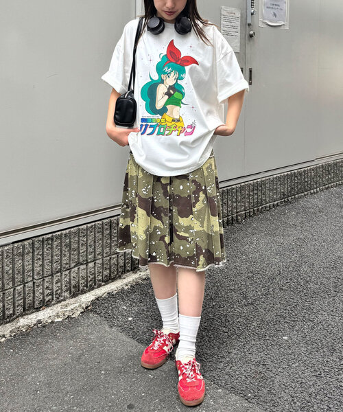 「RePRODUCTION LABEL」 半袖カットソー FREE レッド レディース_画像5