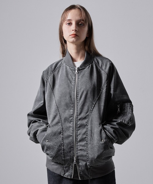 「CLEL」 ブルゾン M チャコールグレー メンズ_画像4