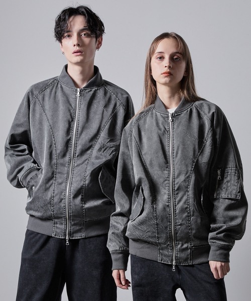 「CLEL」 ブルゾン M チャコールグレー メンズ_画像6