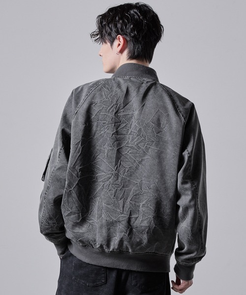 「CLEL」 ブルゾン M チャコールグレー メンズ_画像8