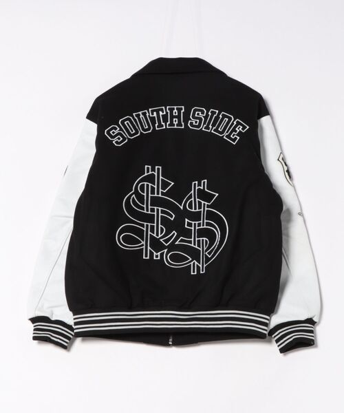 ダウンジャケット ダウン 「BREATH」BH PATCH STADIUM JACKET / ブラック 「BR25AW-O0002」 メンズの画像