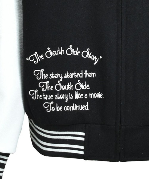 ダウンジャケット ダウン 「BREATH」BH PATCH STADIUM JACKET / ブラック 「BR25AW-O0002」 メンズの画像