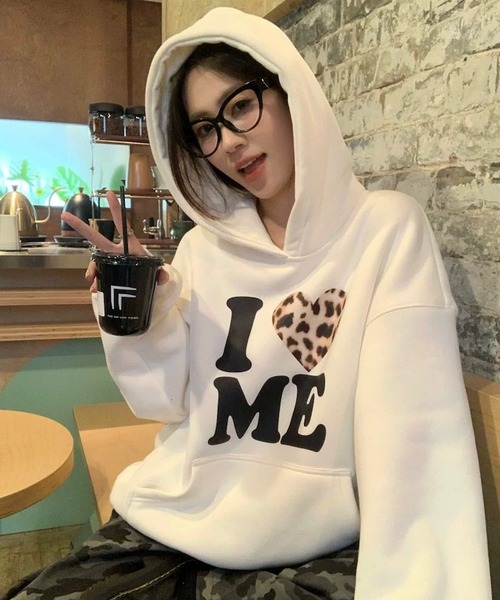 shopnikoniko（ショップにこにこ） パーカー パーカー I LOVE ME