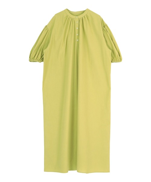 「titivate」 半袖ワンピース X-SMALL グレイッシュベージュ レディース_画像5