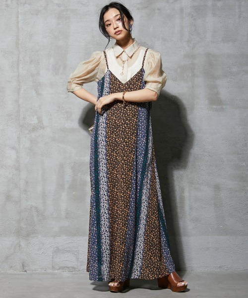 「GEVS.」 「SMILELAND」キャミソールワンピース 3L ブラック レディース_画像8