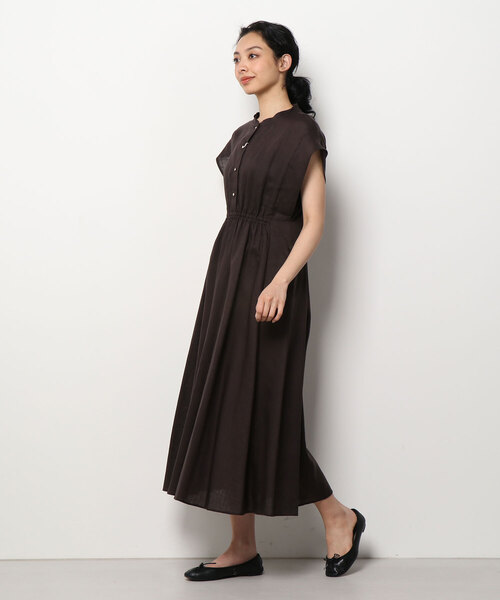 「SHIPS」 ノースリーブワンピース 36 ブラウン レディース_画像2