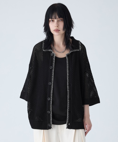 「VELNUS」 ニットカーディガン S ブラック メンズ_画像8