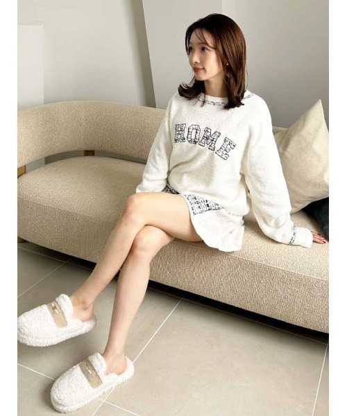 SNIDEL HOME パジャマ ルームウェア ツイードロゴプルオーバー